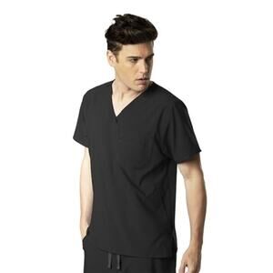 WonderWink INDY Unisex Scrub Top - Black - 5XL - New